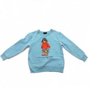 Polo by Ralph Lauren Kids' Blue Bear Graphic Sweatshirt size 6